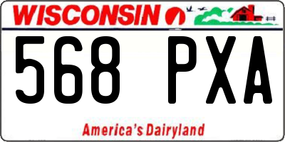 WI license plate 568PXA