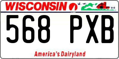 WI license plate 568PXB