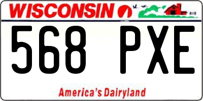 WI license plate 568PXE