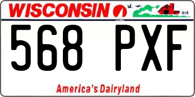 WI license plate 568PXF