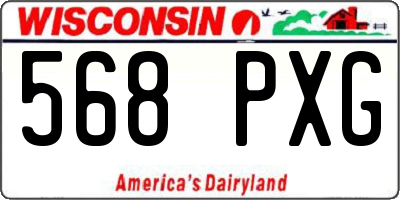 WI license plate 568PXG