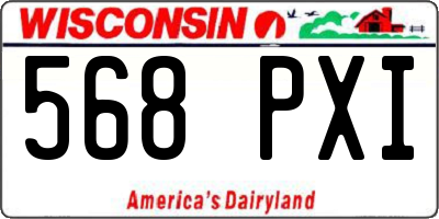 WI license plate 568PXI