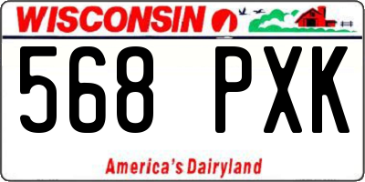 WI license plate 568PXK
