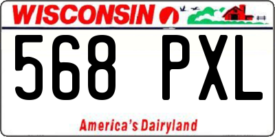 WI license plate 568PXL