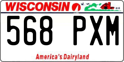 WI license plate 568PXM