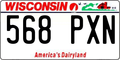 WI license plate 568PXN
