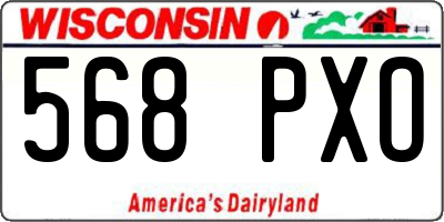 WI license plate 568PXO