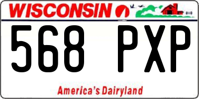 WI license plate 568PXP