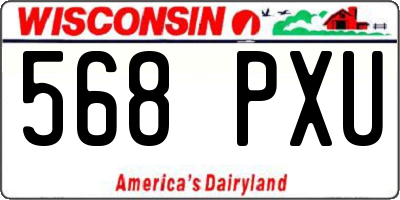 WI license plate 568PXU
