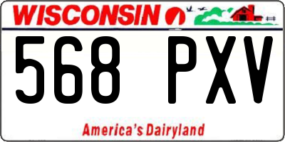 WI license plate 568PXV