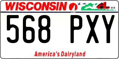 WI license plate 568PXY