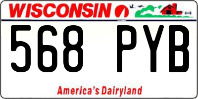 WI license plate 568PYB
