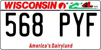 WI license plate 568PYF