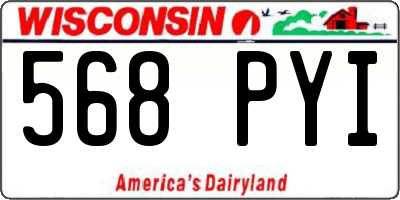 WI license plate 568PYI
