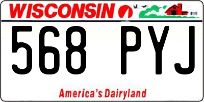 WI license plate 568PYJ