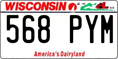 WI license plate 568PYM