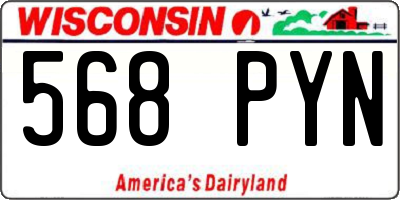 WI license plate 568PYN