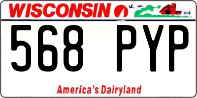 WI license plate 568PYP