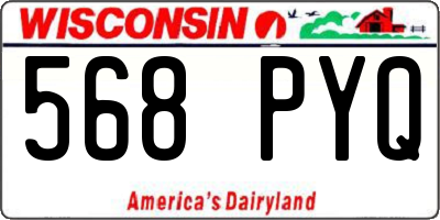 WI license plate 568PYQ