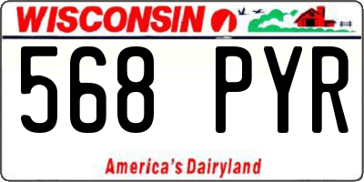WI license plate 568PYR