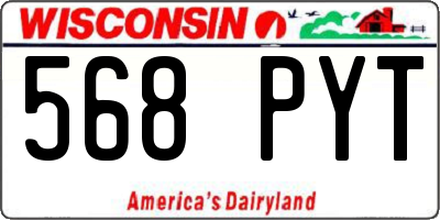 WI license plate 568PYT