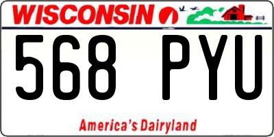 WI license plate 568PYU