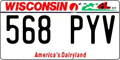 WI license plate 568PYV