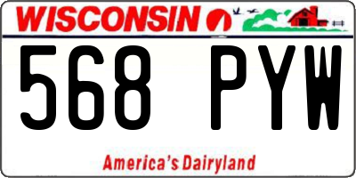 WI license plate 568PYW