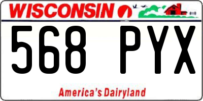 WI license plate 568PYX