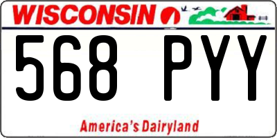 WI license plate 568PYY