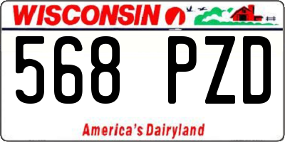 WI license plate 568PZD