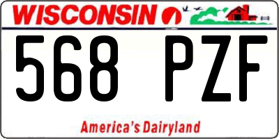 WI license plate 568PZF