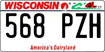 WI license plate 568PZH