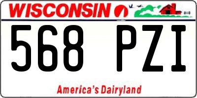 WI license plate 568PZI