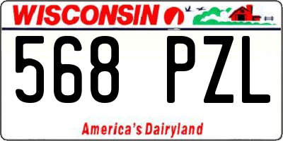 WI license plate 568PZL