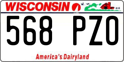 WI license plate 568PZO