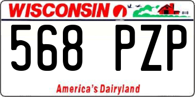 WI license plate 568PZP