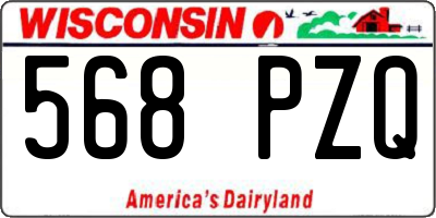 WI license plate 568PZQ