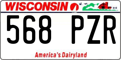 WI license plate 568PZR