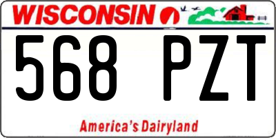 WI license plate 568PZT