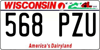 WI license plate 568PZU
