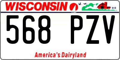 WI license plate 568PZV