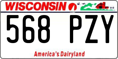 WI license plate 568PZY