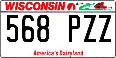 WI license plate 568PZZ