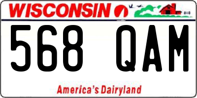 WI license plate 568QAM