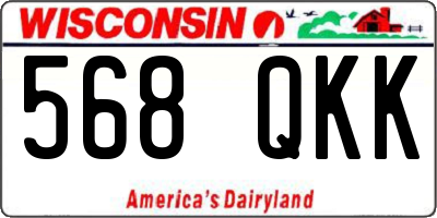 WI license plate 568QKK