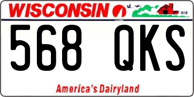 WI license plate 568QKS