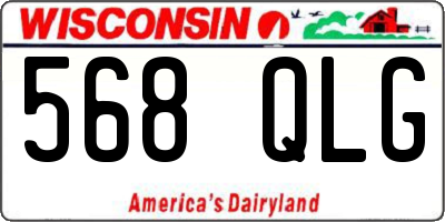 WI license plate 568QLG