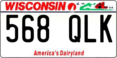 WI license plate 568QLK