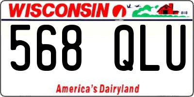 WI license plate 568QLU
